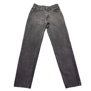 Vintage Levis 560 Loose Fit Straight Leg Black Denim Jeans 11 Long USA 1995